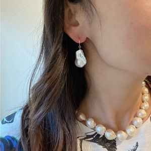 Designer piece-Freshwater Baroque Pearl Drop Earrings